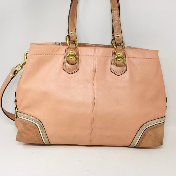 Coach Ashley Spectator Carryall Shoulder Bag Pink - Picture 3 of 8